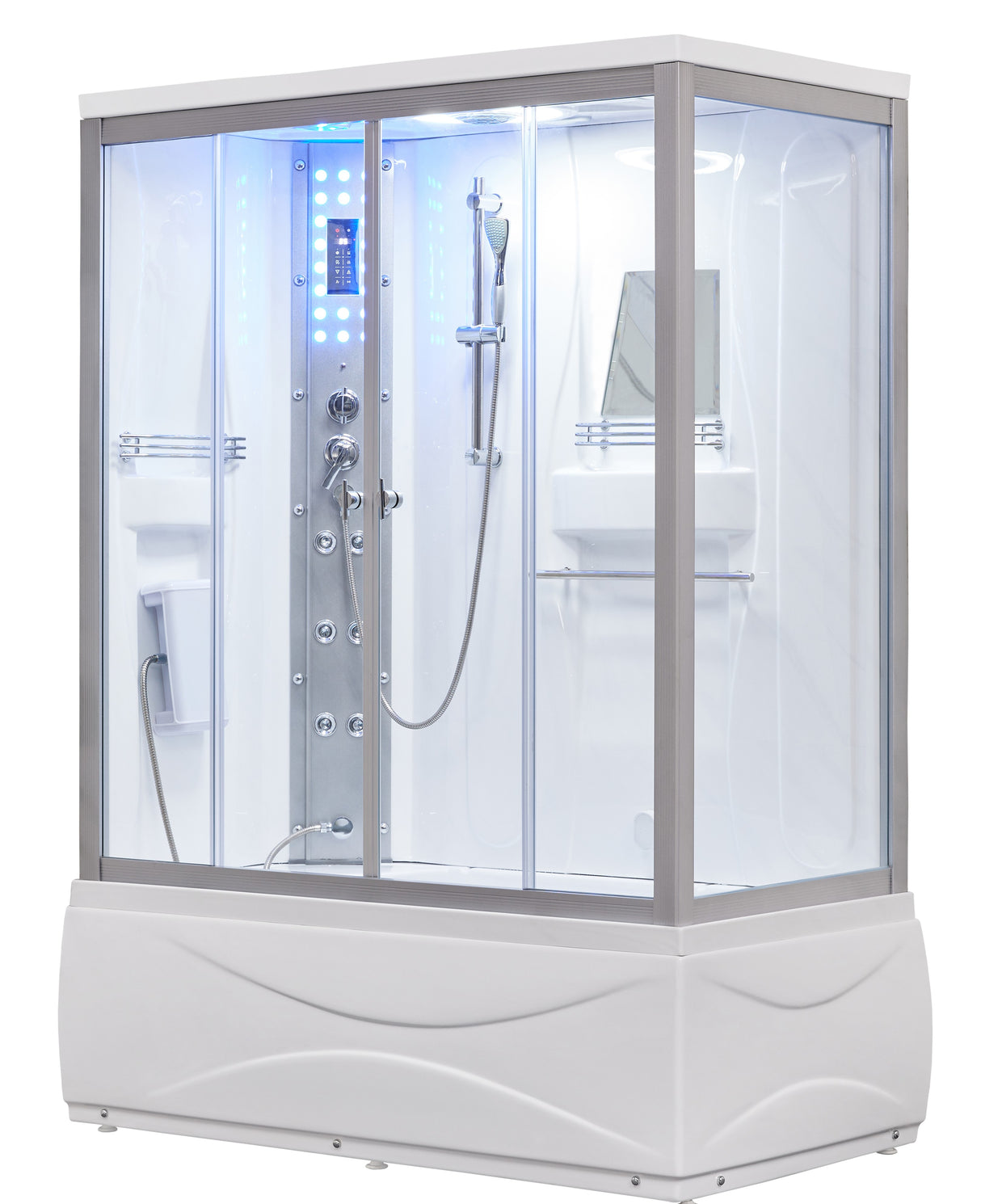 Mesa 905 Freestanding Left Side Steam Shower with Jetted Tub