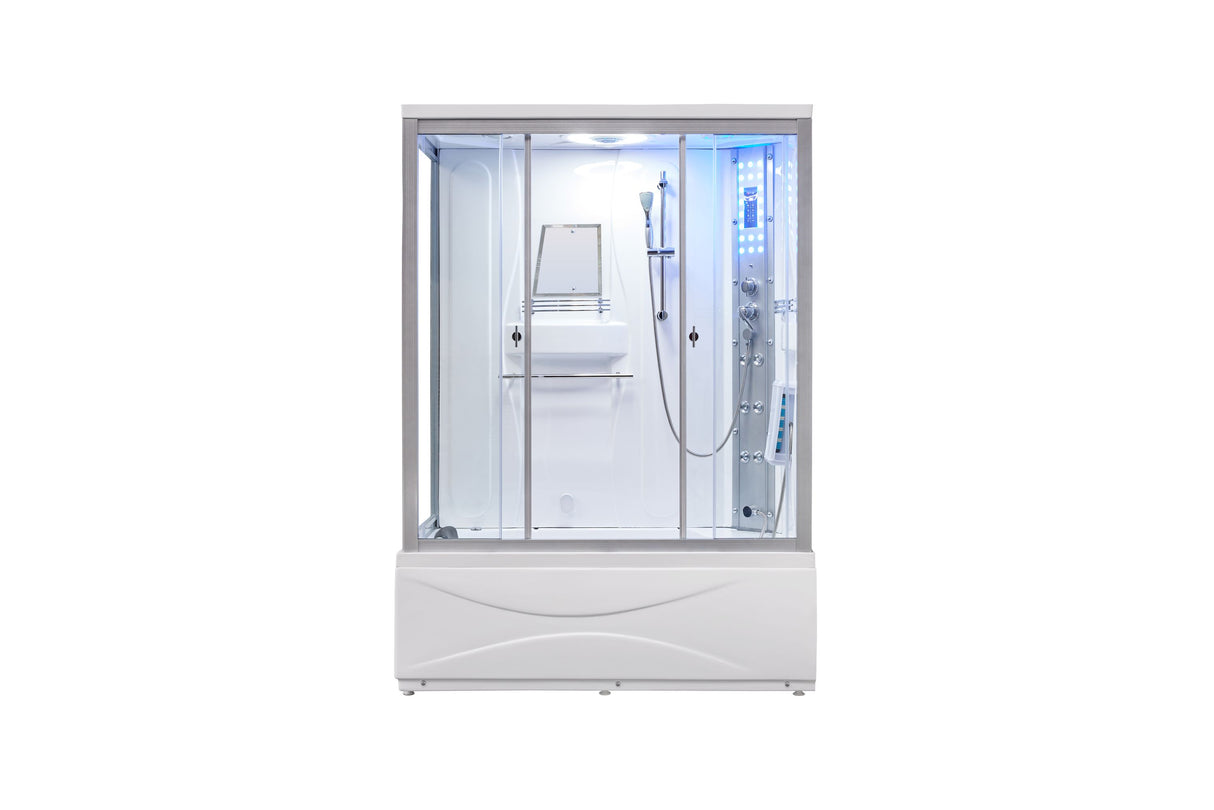 Mesa 905 Freestanding Right Side Steam Shower with Jetted Tub