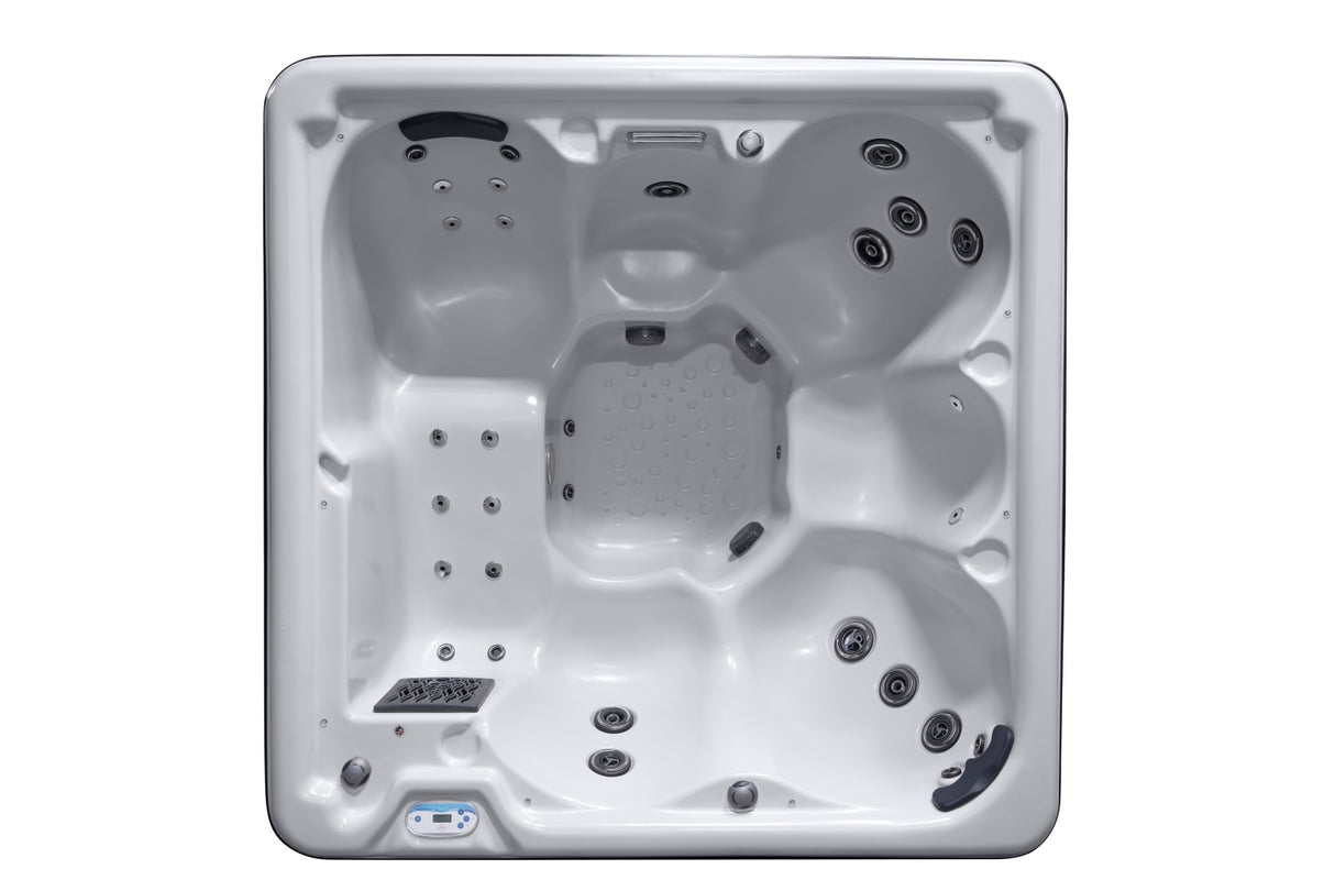 Cyanna Valley Spas SupremeX – 6-Seat Hot Tub with 32 Jets and LED Lighting