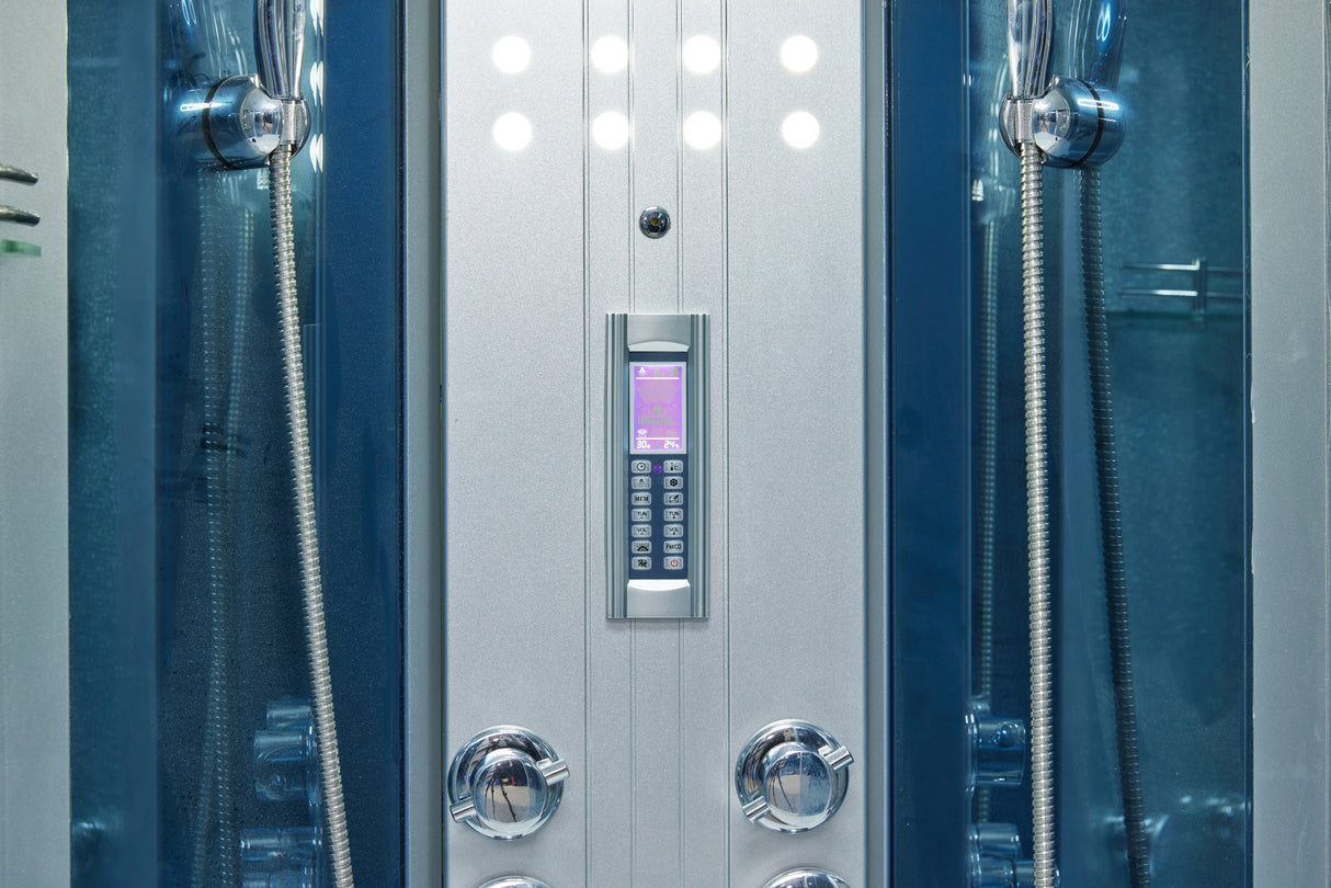 Mesa 701A Combination Corner Steam Shower with Jetted Massage Tub
