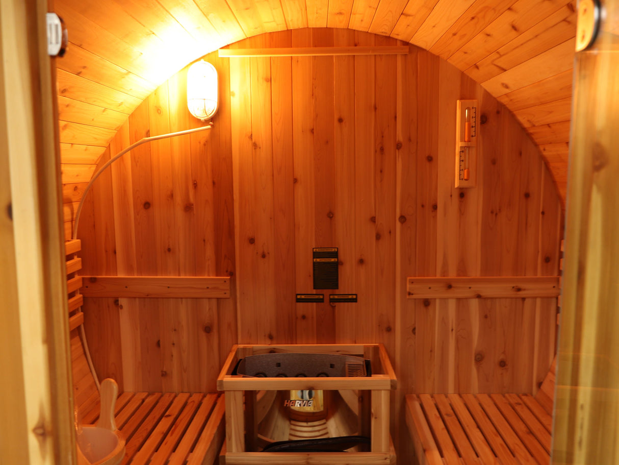 Oasis 2-4 Person Canopy Barrel Sauna