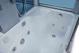 Mesa 501 White Rectangular Steam Shower with Jetted Bathtub