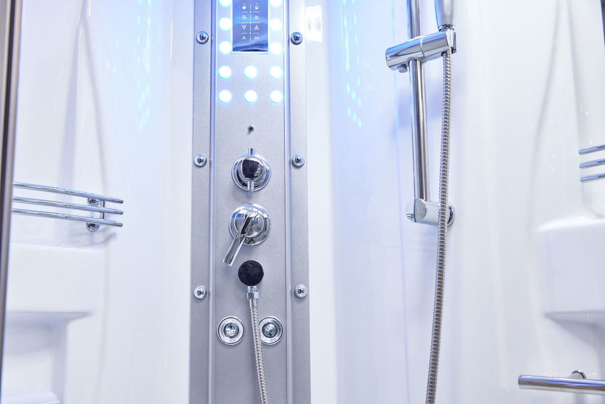 Mesa 905 Freestanding Left Side Steam Shower with Jetted Tub