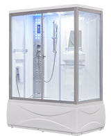 Mesa 905 Freestanding Left Side Steam Shower with Jetted Tub