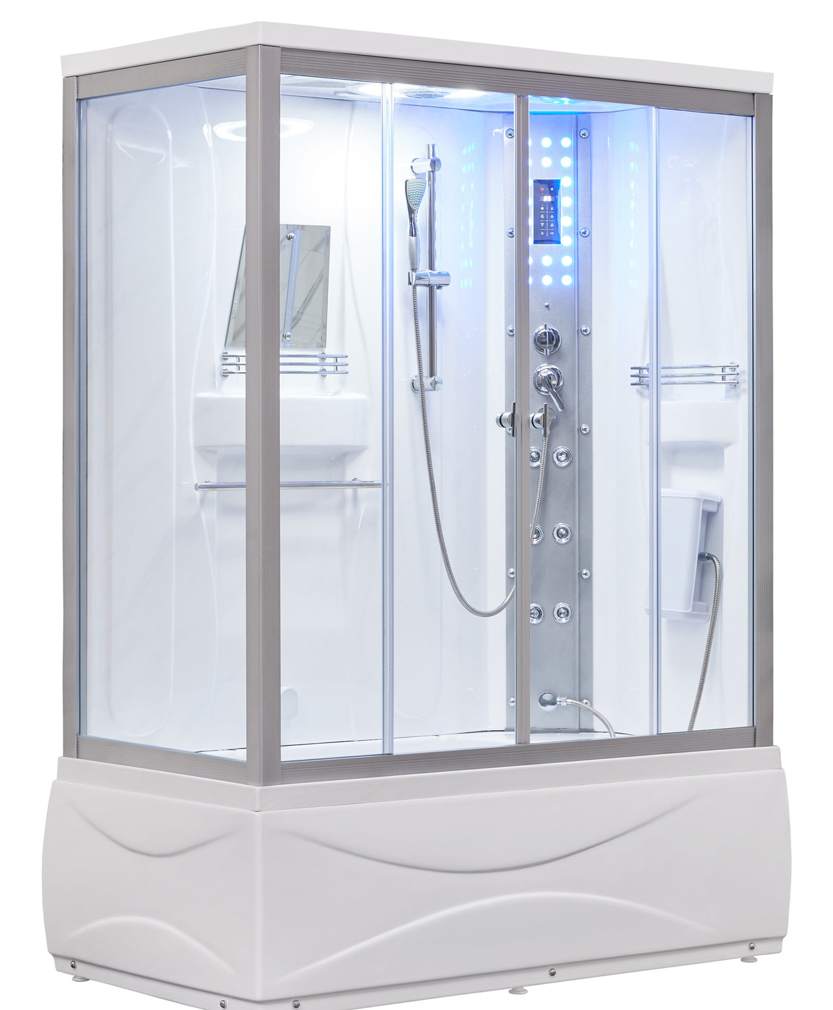 Mesa 905 Freestanding Right Side Steam Shower with Jetted Tub