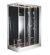 Platinum DZ961R Black Walk-In Steam Shower