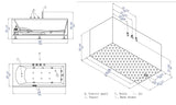 Platinum AM154-70R Jetted Tub with Right Side Drain