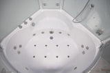 Platinum DA333F8 Corner White Steam Shower with Jetted Tub