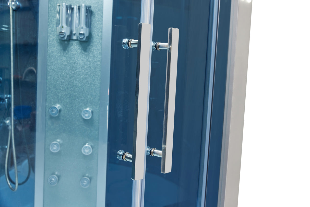 Mesa 701A Combination Corner Steam Shower with Jetted Massage Tub