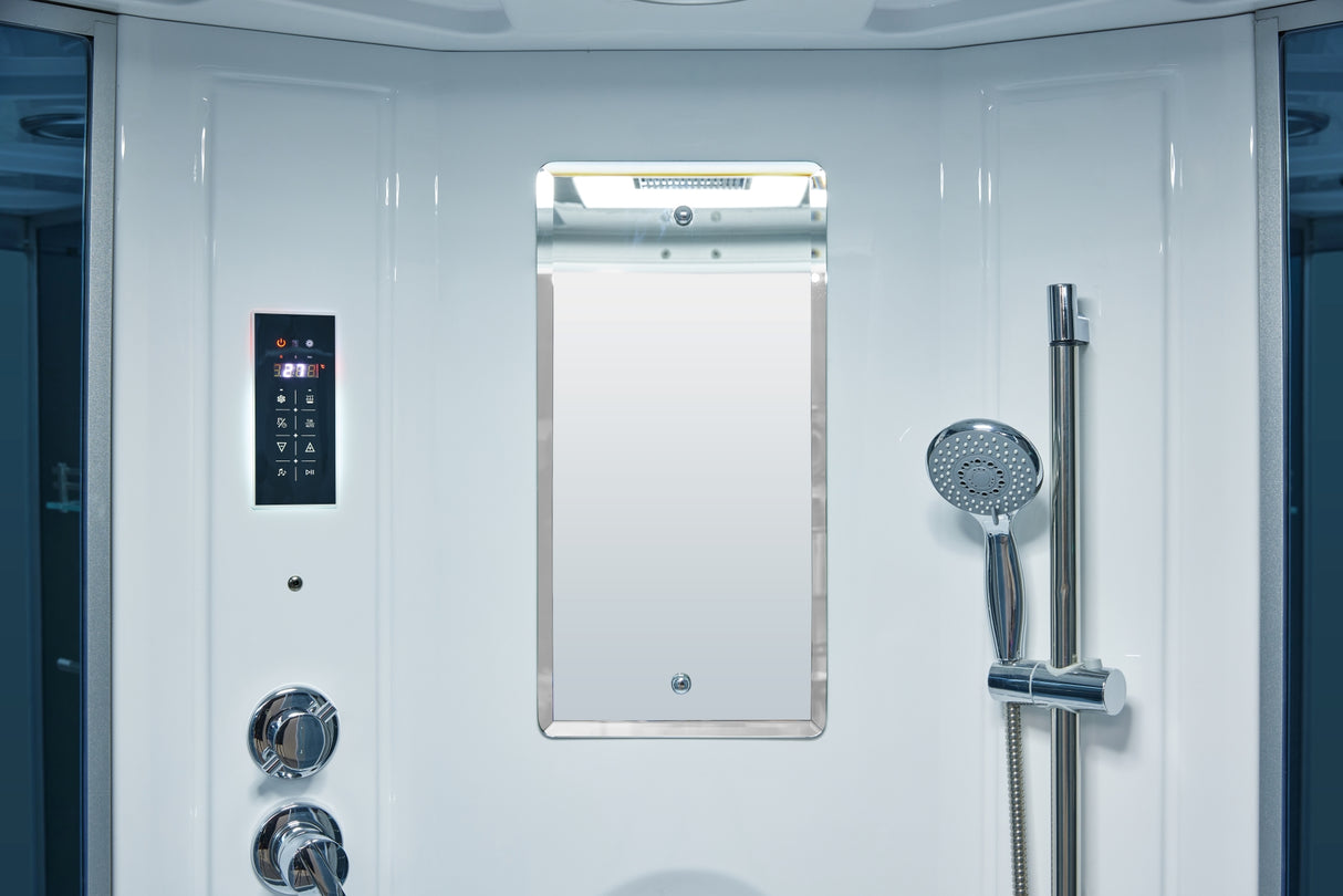 Mesa 702A Combination Corner Steam Shower with Jetted Tub