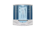 Mesa 702A Combination Corner Steam Shower with Jetted Tub