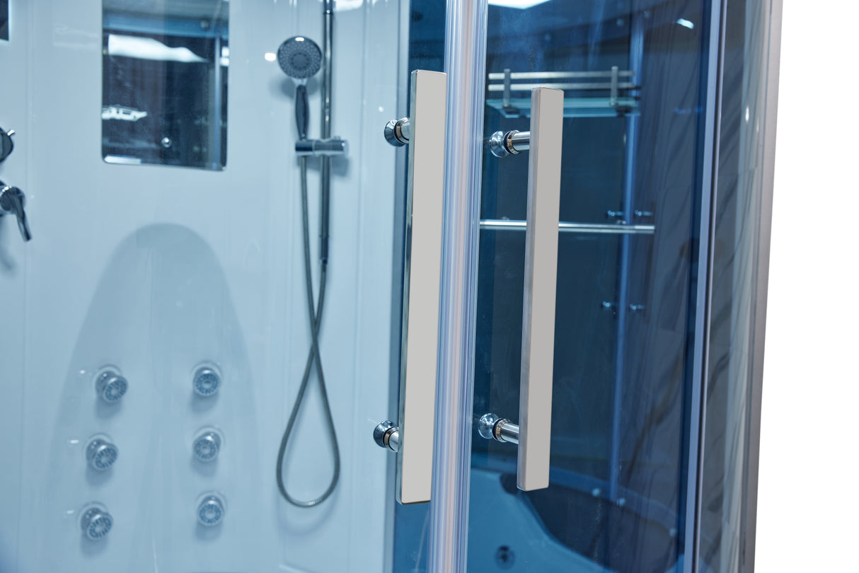 Mesa 702A Combination Corner Steam Shower with Jetted Tub